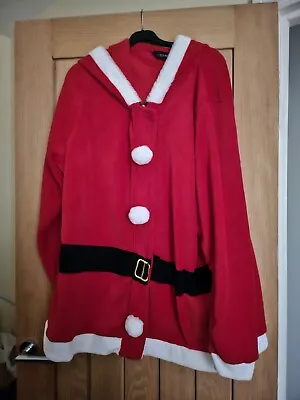 Buy Yours Hooded Ladles Santa Christmas Xmas Fleece Zipped Jacket Plus Size 26/28 • 9.15£