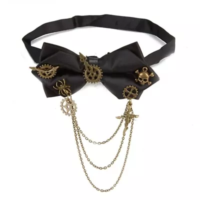 Buy Steampunk Bowknot Collar Choker Adjustable Necklace Cool Girl Accessory Jewelry • 8.60£