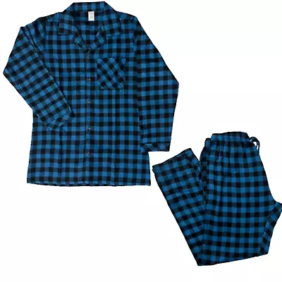 Buy Women's Check Loungewear Brushed Cotton Pyjama Set Flannel Pj Set Nightwear • 11.99£