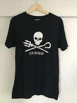 Buy Sea Shepherd T-Shirt Black & White Unisex Cotton Size Small • 18.86£