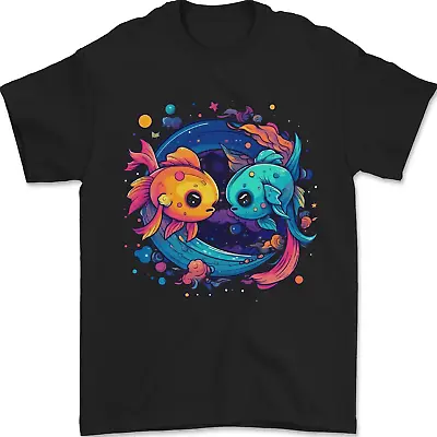 Buy Colourful Kawaii Pisces Star Sign Zodiac Fish Mens T-Shirt 100% Cotton • 7.99£