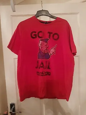 Buy Offical Hasbro  Go To Jail Monopoly   Distrested Shirt Size  Xl • 8.50£