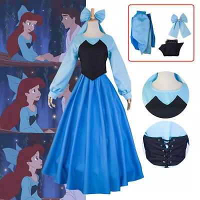 Buy The Little Mermaid Costume Ariel Princess Cosplay Dress Carnival Women Clothes • 4.09£