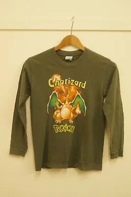 Buy Vintage Nintendo Charizard Pokemon Boys Medium Longsleeve T Shirt • 30£