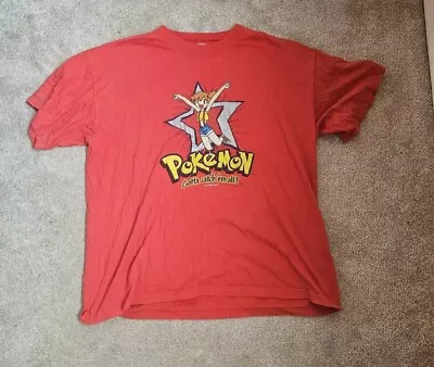 Buy Misty Pokemon Vintage T-Shirt Size Small - Official Nintendo Red -  Small Size  • 35£
