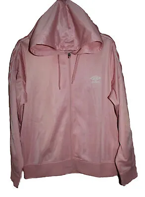 Buy Umbro Size L Ladies Pink Track Hooded Jacket New • 10£