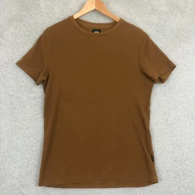 Buy Burton Menswear T Shirt Mens UK Small Brown Short Sleeve Cotton Casual Preppy • 4.99£