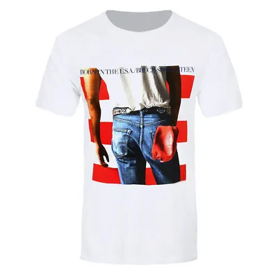 Buy Bruce Springsteen T-Shirt Born In The USA The Boss Official New White • 14.95£