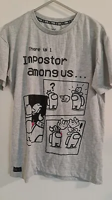 Buy Grey T Shirt Childs Among Us 10,11yrs Imposter A1 • 1.99£