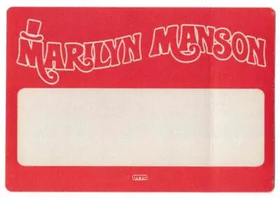 Buy Marilyn Manson Red Cloth Backstage Pass. OTTO • 8.68£