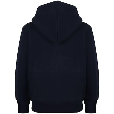 Buy Kids Girls Boys Unisex Plain Fleece Navy Hoodie Zip Up Style Zipper Age 2-13 Yrs • 11.99£