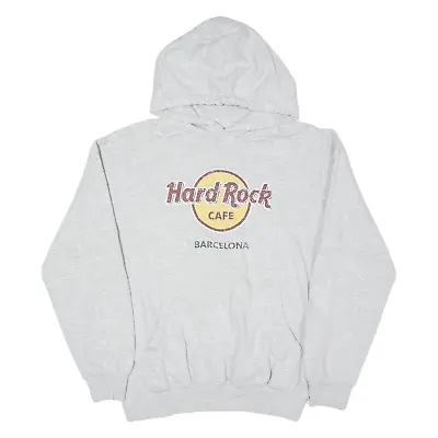 Buy HARD ROCK CAFE Barcelona Mens Grey Hoodie Pullover L • 19.99£