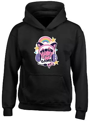 Buy Proud Girl Gamer Kids Hoodie Video Gaming Boys Girls Gift Top • 13.99£