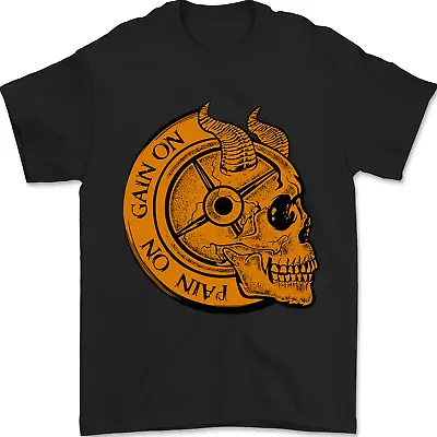Buy No Pain No Gain Devil Skull Training Gym Mens T-Shirt 100% Cotton • 8.49£