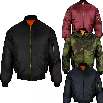 Buy Mens New MA1 Air Force Army Pilot Biker Bomber Security Padded Doorman Jacket • 19.99£