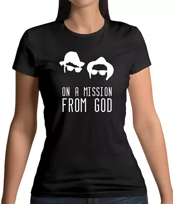 Buy On A Mission From God - Womens T-Shirt - Elwood Blues - Musical - Film - Comedy • 13.95£