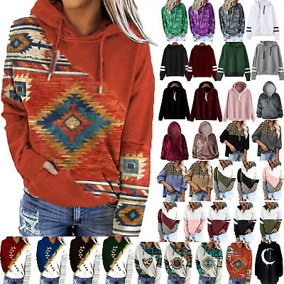 Buy Women Lady Hoodies Sweatshirt Jumper Hooded Long Sleeve Pullover Tops Blouse` • 10.15£