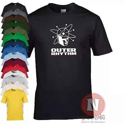 Buy Outer Rhythm T-shirt DJ Club Dance Rave Techno Music House EDM Record Label • 11.99£