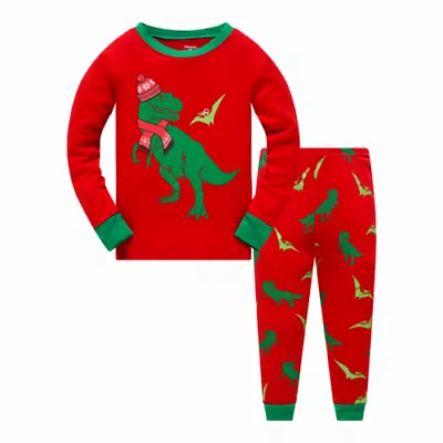 Buy Children's Christmas Pyjamas Dinosaur Pjs Sets Xmas Toddler T-Rex Jammies 6-7yrs • 9.99£