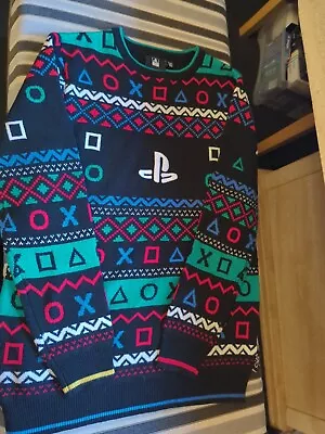 Buy Kids Boys Christmas Jumper PlayStation Xmas Sweater Long Sleeve Age 12-13 Yrs • 15£