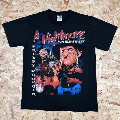 Buy A Nightmare On Elm Street Movie Single Stitch T Shirt Mens Large Black T5-35 • 39.95£