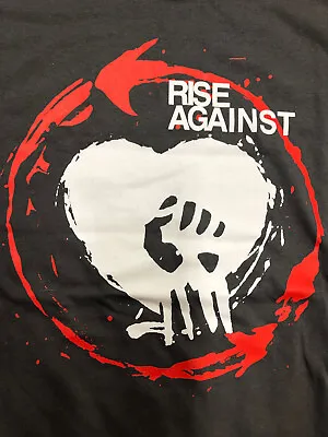 Buy Vintage T Shirt- Rise Against Local Crew Gray Heart Fist Size XL • 49.62£