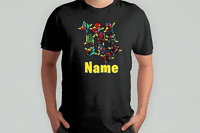 Buy Kids Number Day Tshirt Personalised Avengers Name Tshirt World No Day Gifts Top • 13.99£
