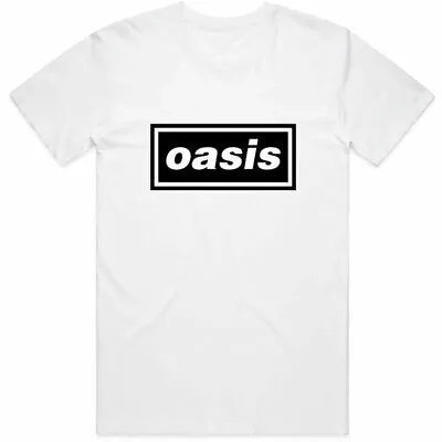 Buy Oasis T Shirt Black Logo Definitely Maybe Official Licensed White Mens Tee NEW • 15.49£