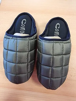 Buy Coma Toes Mens Slippers New Comfy Warm Slip On Mules Olive  RRP £40 • 8.95£