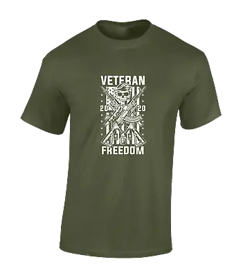 Buy Veteran Freedom Mens T Shirt Cool Solider Military Design Army Raf Navy Top New • 7.99£