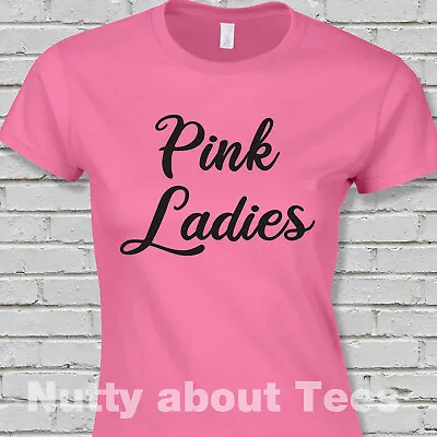 Buy Grease Pink Ladies Tshirt Ladies Fit Tee, Fancy Dress, Hen Do  Can Personalise • 10£