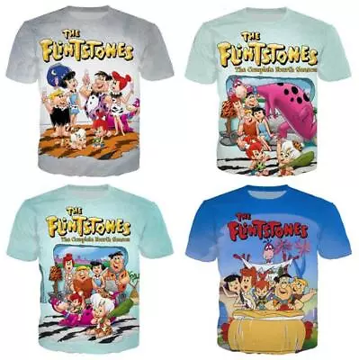 Buy  The Jetsons Meet The Flintstones 3D Print T-Shirt Women/Men Casual Short Sleeve • 9.59£