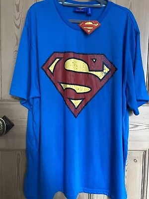 Buy Superman T Shirt Brand New With Tags. Label 4XL But 66cm Pit To Pit So 2XL? • 13.85£