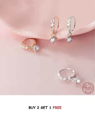 Buy Huggie Nose Hoop Helix Dangly Crystal RING-Sparkly Crystal Nose Ring Tragus Ring • 3.99£
