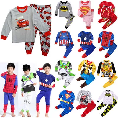 Buy Kids Boy Baby Superhero Iron Man Superhero Character Nightwear Pyjamas Pj's Sets • 11.52£