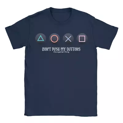 Buy Don't Push My Buttons Mens T-Shirt Funny Gaming Gamer Playstation CoD Top Gift • 9.49£