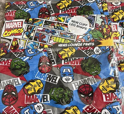 Buy Brand New Mens Marvel Comics PJ Bottoms Size Small Gift Lounge Pyjamas • 12.99£