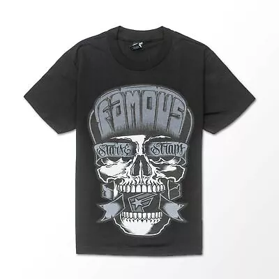 Buy Famous Stars And Straps Flipped Skull Black Travis Barker T-Shirt- CA3 • 12.99£