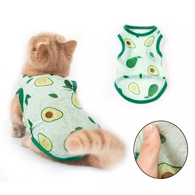 Buy Dog T-Shirt Vest Pet Puppy Cat Summer Clothes Coat Top Print Costume Cute • 2.50£