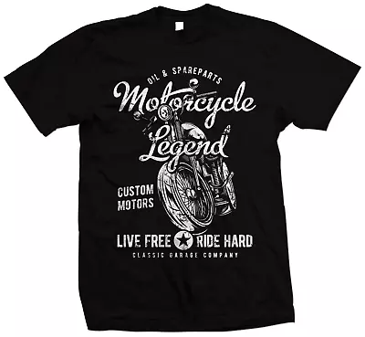 Buy Motorcycle, Motorbike - Motorcycle Legends, Live Free, Ride Hard - Biker T Shirt • 10.99£