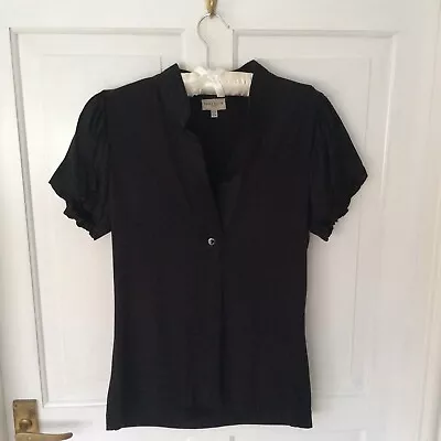 Buy Karen Millen Black T Shirt Size 10 Pre-owned • 5.99£