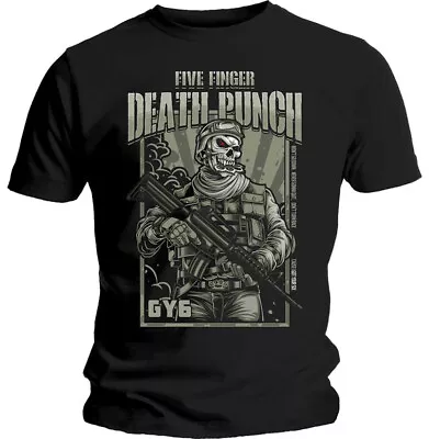 Buy Five Finger Death Punch War Soldier Black T-Shirt - OFFICIAL • 16.29£