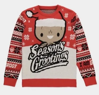 Buy Medium 44  Guardians Of The Galaxy Groot Christmas Xmas Jumper Sweater Difuzed • 34.99£