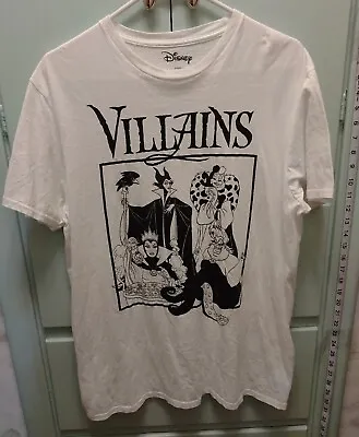 Buy Disney Female Villain Short Sleeve White & Black Lg • 24.12£