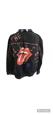 Buy Costomised The Rolling Stones Denim Jacket - Size L • 65£