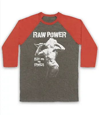 Buy Iggy And The Stooges Unofficial Pop Raw Power Punk 3/4 Sleeve Baseball Tee • 23.99£