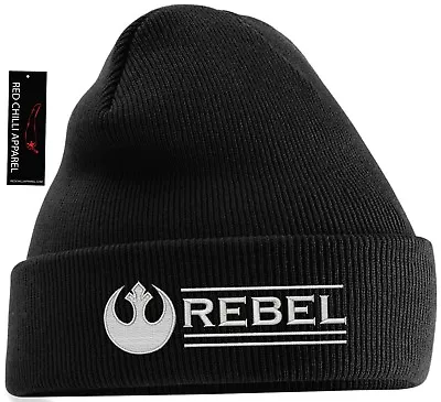 Buy Star Wars Inspired Rebel One Embroidered Beanie Turn Up Hat Movie  • 8.99£