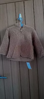 Buy Baby Boys Beige Borg Hooded Jacket Age 18-24 Months From Marks And Spencer BNWT • 10.99£