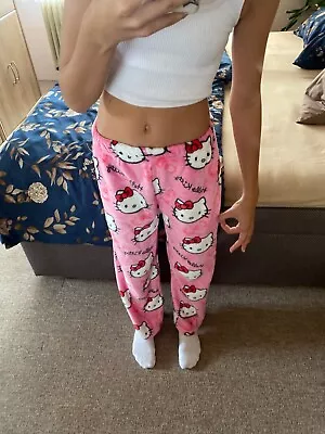 Buy Cute Pink Hello Kitty Pyjama Bottoms - XS Size, Cozy & Stylish Loungewear • 14.99£