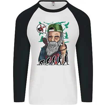 Buy Charles Darwin Evolution Atheist Atheism Mens L/S Baseball T-Shirt • 9.99£